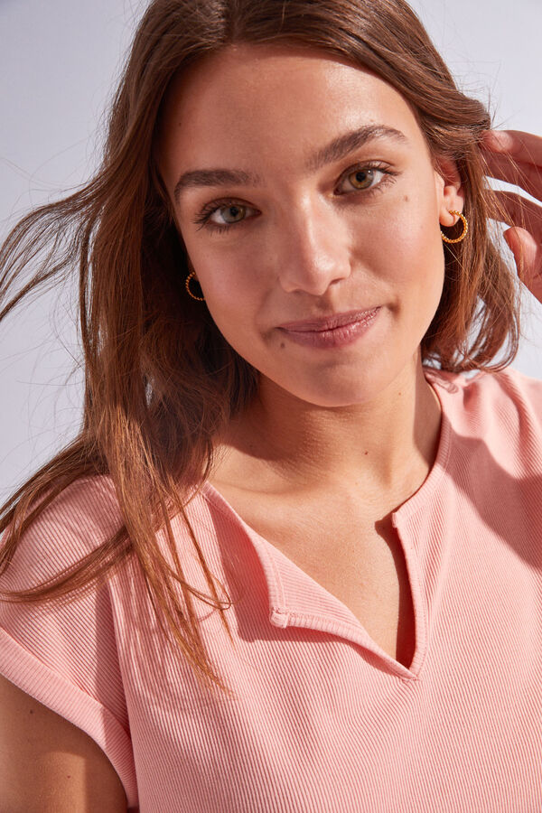 Womensecret Pijama comprido 100% algodão estampado  rosa