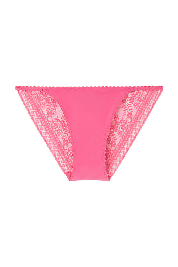Buy Women'Secret Classic Pink Microfibre And Lace Panty 2024