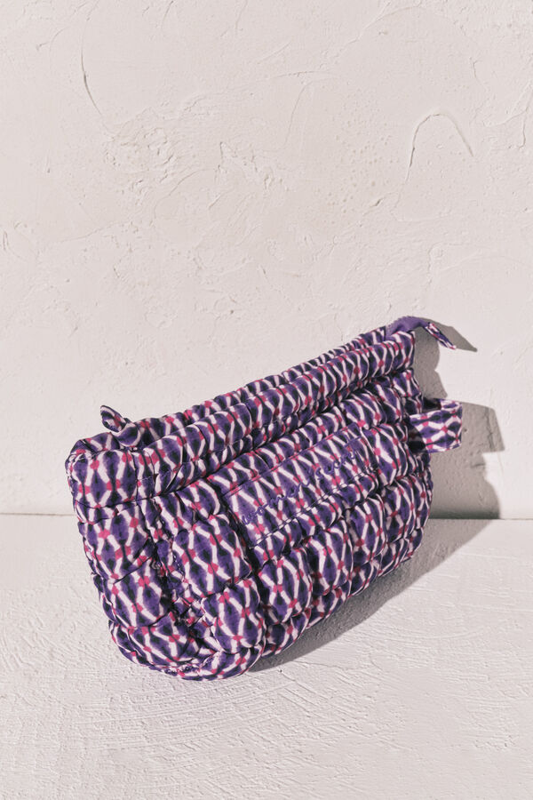 Women'secret Purple puffer medium vanity case pink