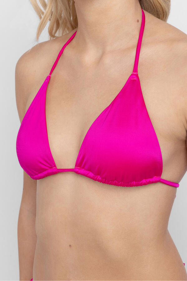 Dorina Top bikini triangular relleno ligero Amnesia fucsia