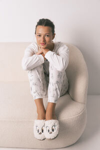 Women'secret Zapatillas casa borreguito blanco Piolín