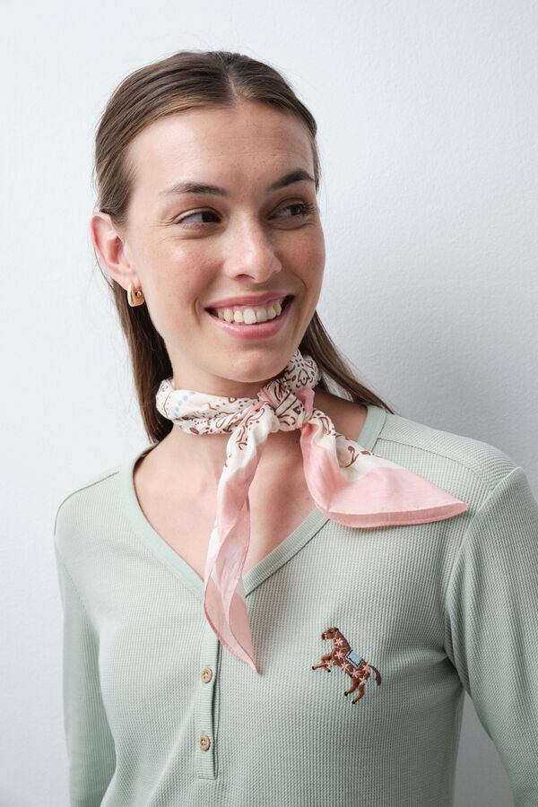 Women'secret Beige bandana scarf white