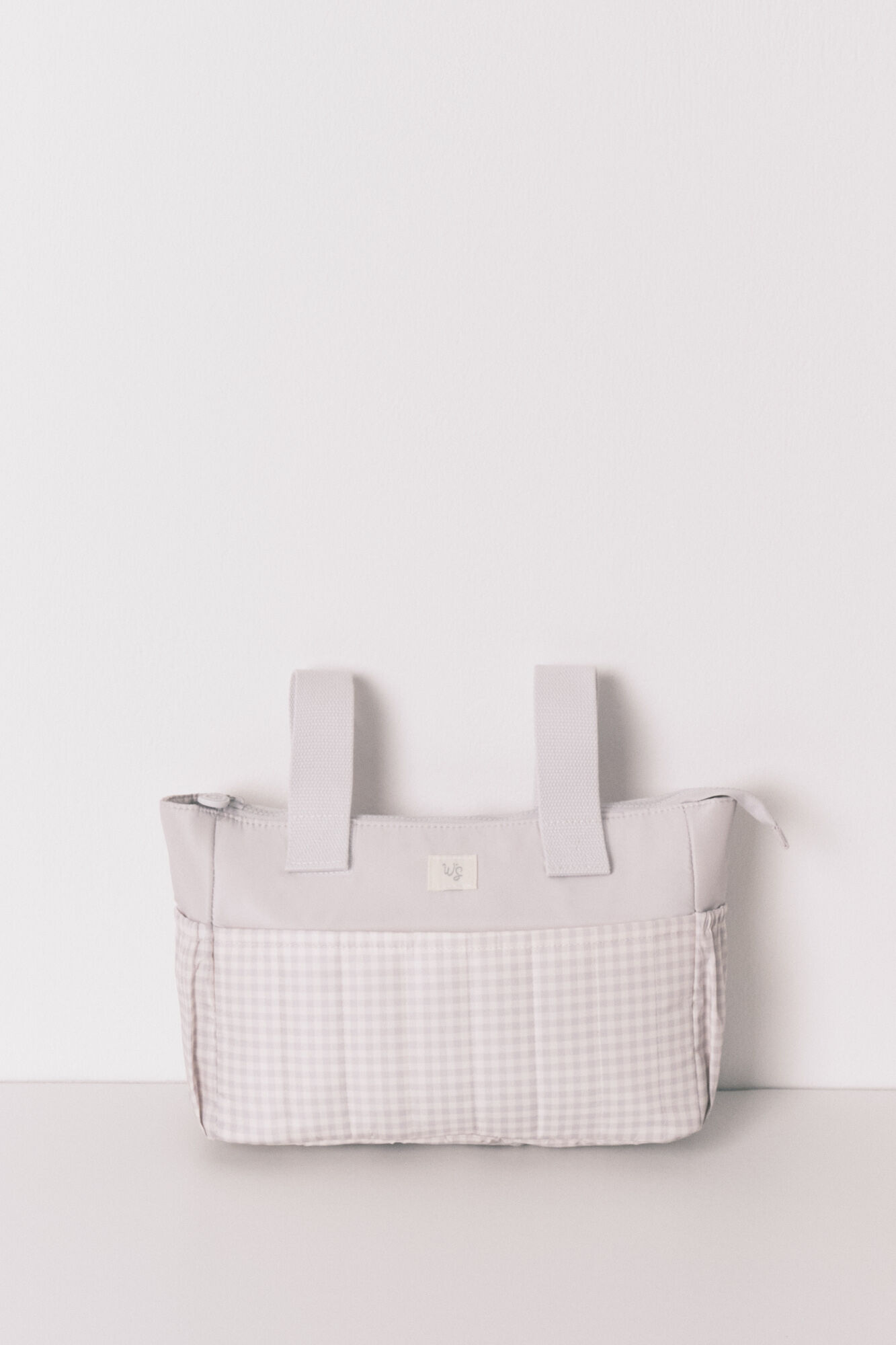 Women'secret Medium " maternity " vanity case bag in grey gingham 