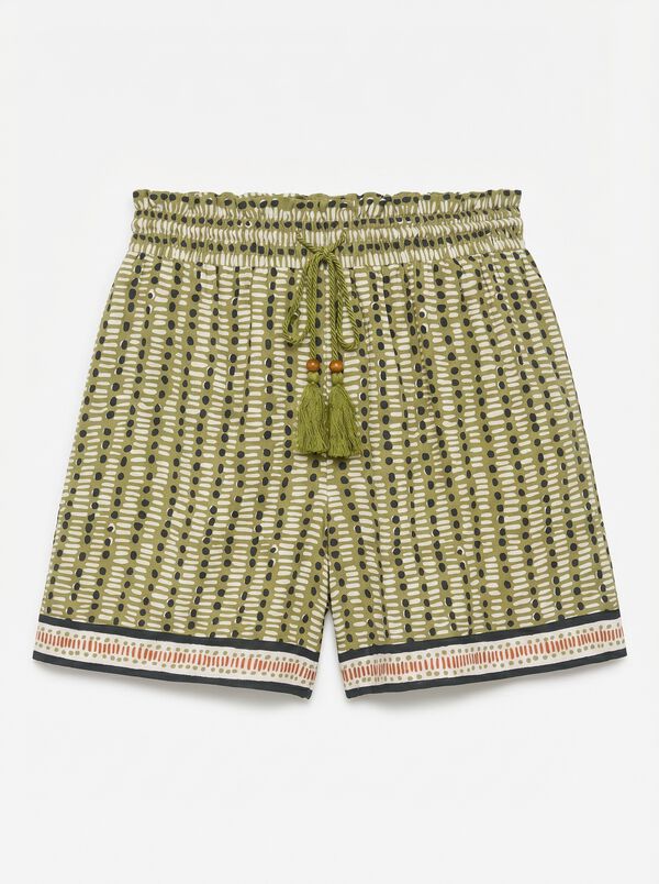 Women'secret Printed short trousers green