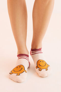 Womensecret 3er-Pack kurze Socken Baumwolle Mr. Happy & Little Miss mit Print