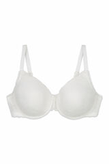 Women'secret White classic padded lace bra BEAUTIFUL beige