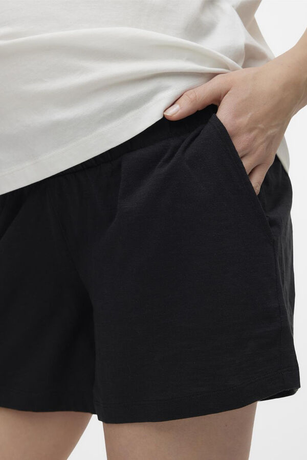 Womensecret Low-rise cotton shorts  noir