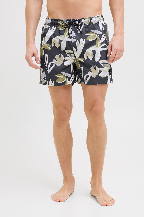 Jack & Jones Ba&ntilde;ador estampado gris