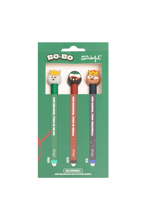 Mr. Wonderful 2 canetas apag&aacute;veis ​​de Natal estampado