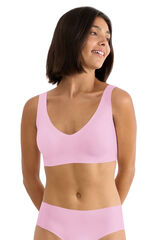 Sloggi Soutien bralette sem costuras em microfibra rosa