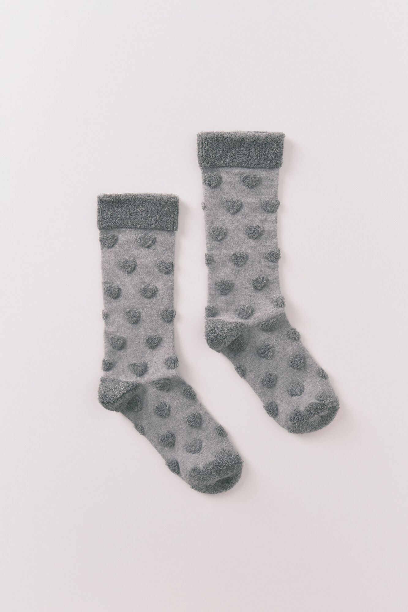 Women'secret Long pink socks with embossed hearts 