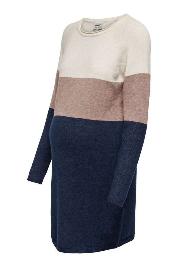 Only Maternity Vestido corto de punto maternity multicolor
