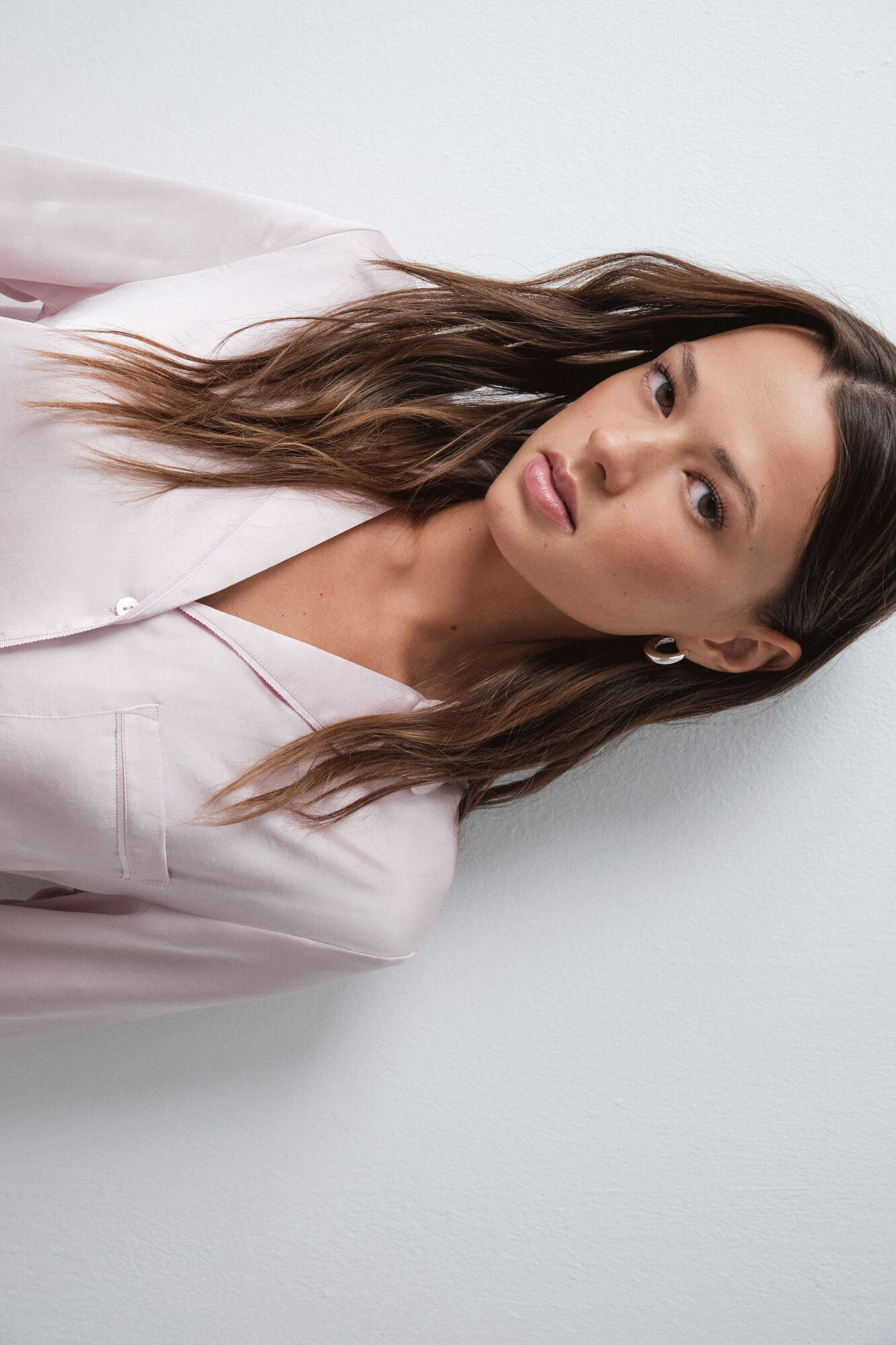 Women'secret Pyjama long chemise satin&eacute; rose