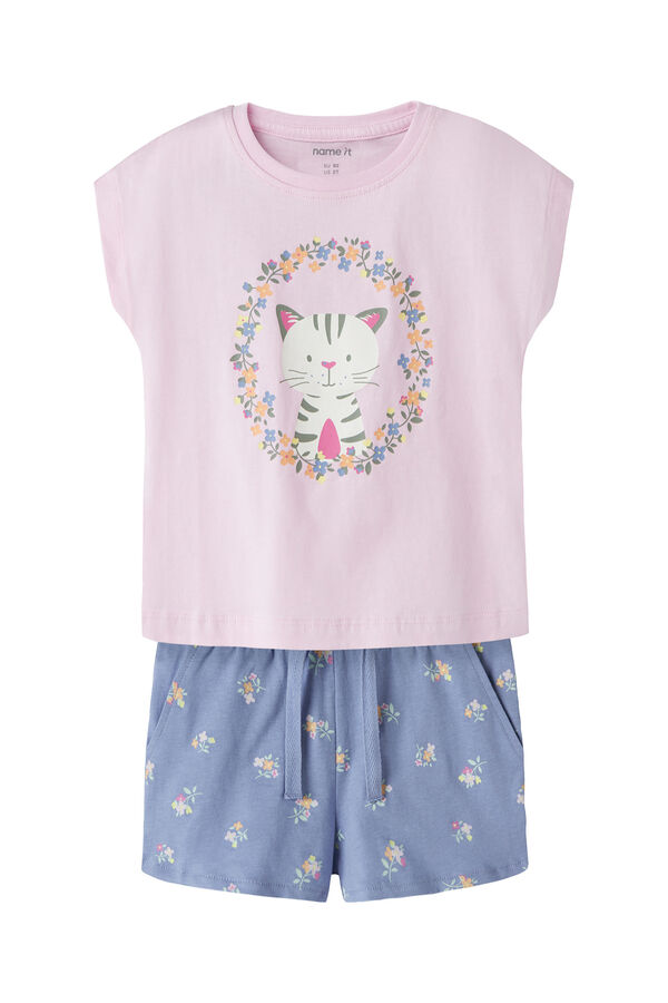 Name it T-shirt and short set pink