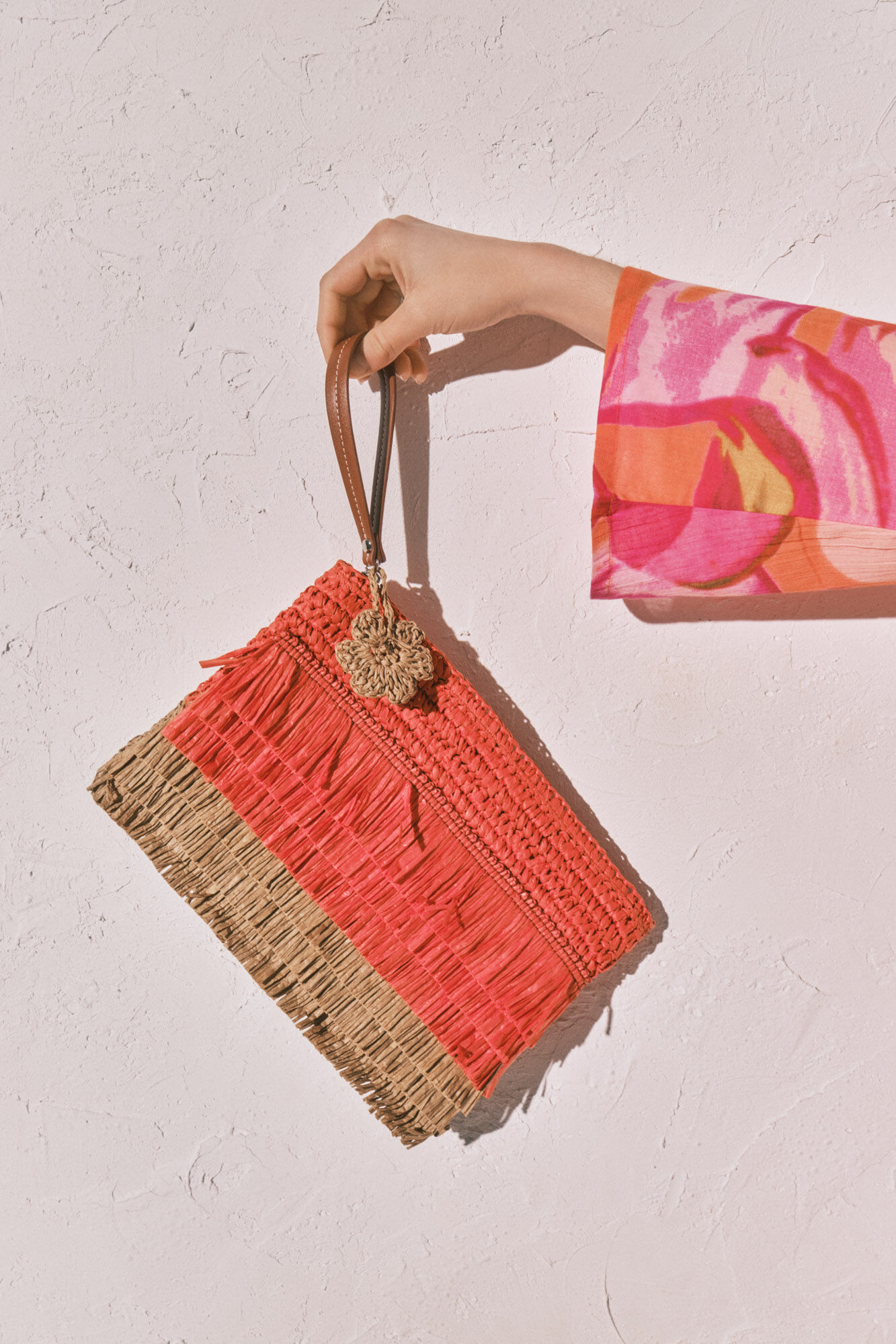 Women'secret Two-tone raffia medium vanity case