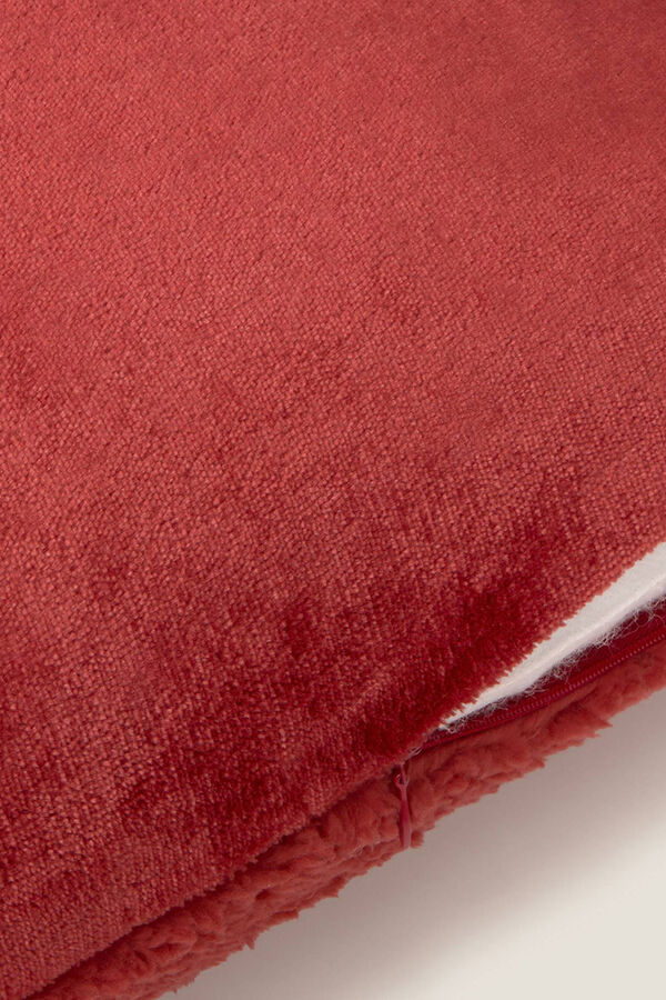 Textura Funda coj&iacute;n pelo suave rojo