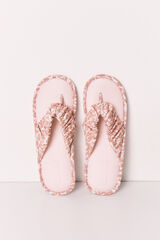 Women'secret Animal print strap slippers pink