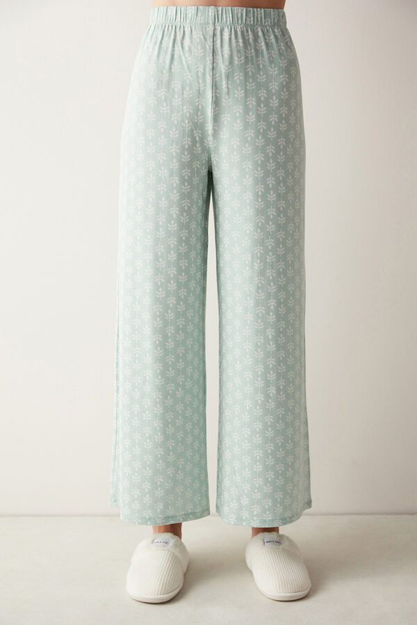 Womensecret Joise Green Patterned Pants Pajamas Zelena