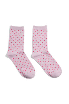 Womensecret Punkten / Tupfen Socken mit Lurex Rosa
