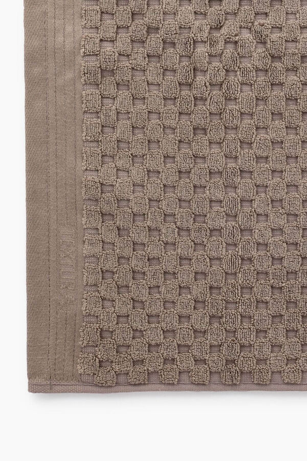 Womensecret Tapete banho friso algodão bambu 50 x 70 cm. cinzento