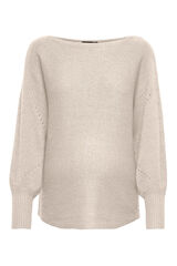 Only Maternity Jersey con manga abullonada maternity beige