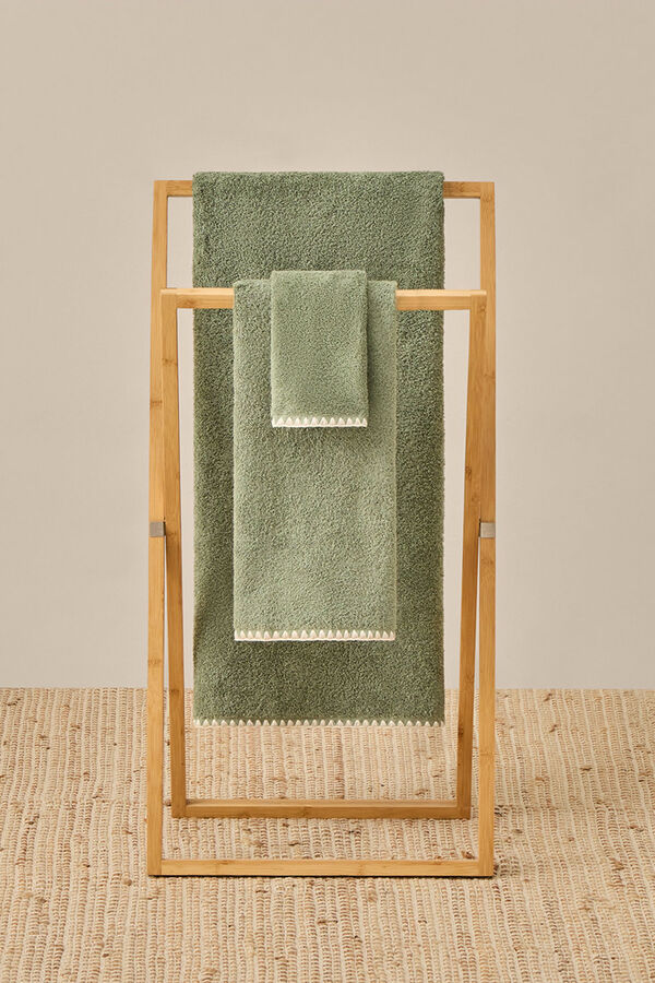 Textura Dekorativ Bademode Handtuch Naturwei&szlig;