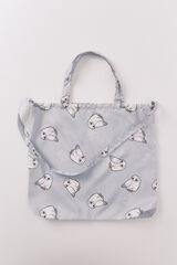 Women'secret Foldable bag with keychain gray Hedwig printed