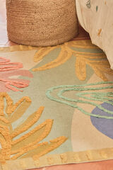 Calma House Zunca children's cotton rug with natural motifs printed