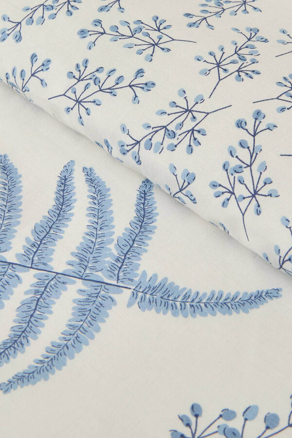 Womensecret Leaf print cotton duvet cover bleu