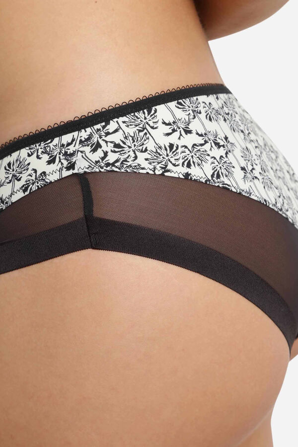 DIM Microfibre and mesh classic panty white