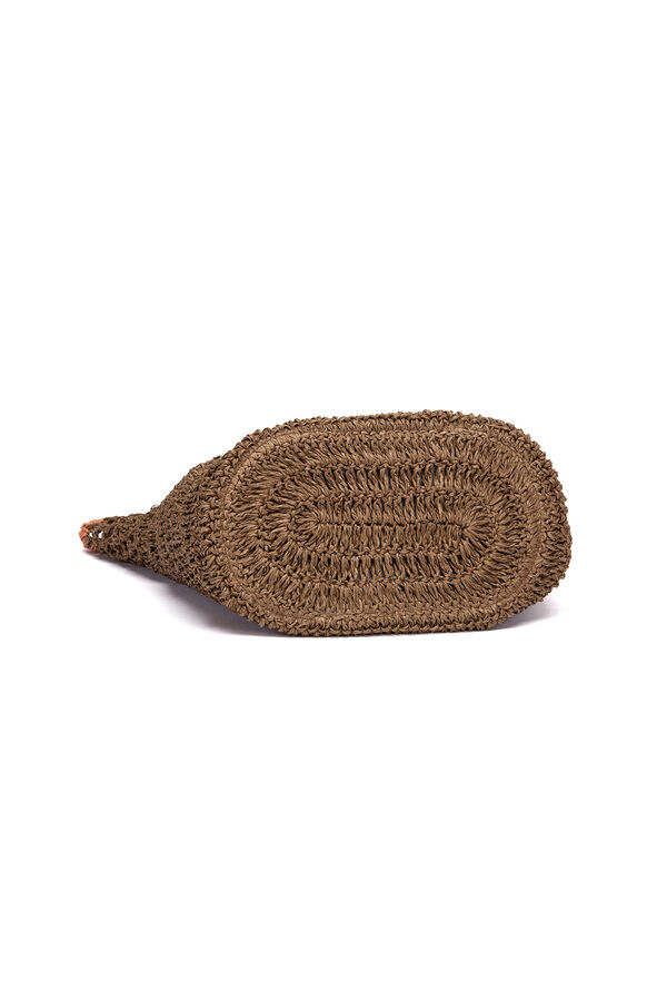 Abbacino  Brown raffia basket bag nude