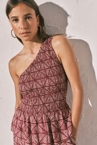 Women'secret Haut asym&eacute;trique smock&eacute;