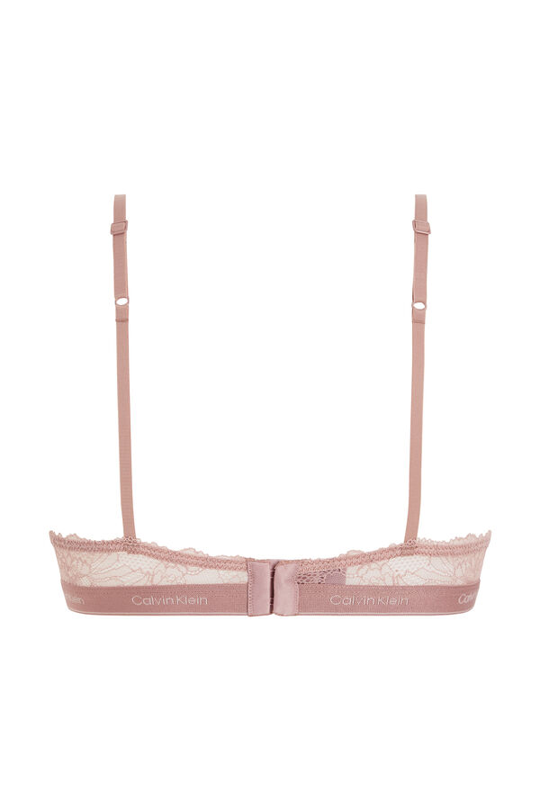 Calvin Klein Sujetador triangular logo CK rosa