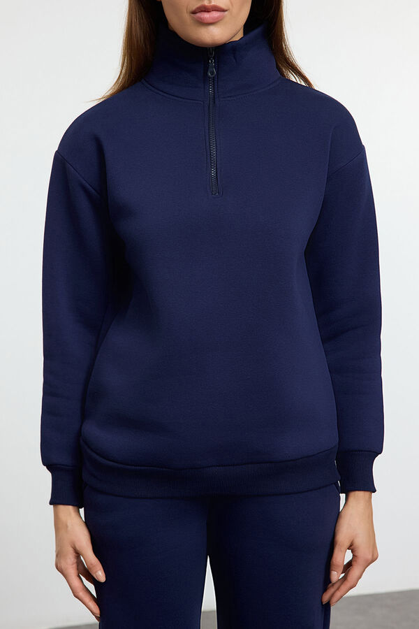 Trendyol Conjunto ch&aacute;ndal jogging felpa polar azul azul