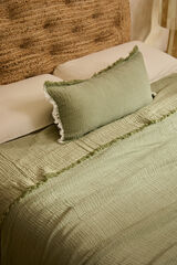 Calma House Colcha de musselina de algod&atilde;o verde verde
