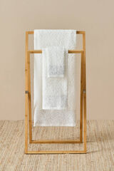 Womensecret Jacquard terry towel with leaf design szürke