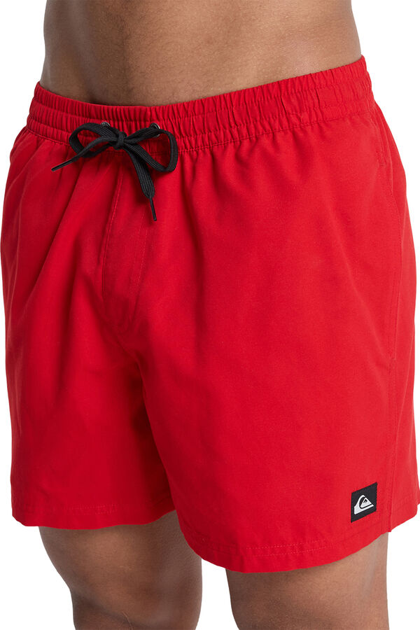 Quiksilver Plain drawstring swim shorts red