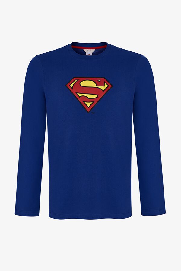 Penti Men's Superman Print Long Sleeve Pyjama Set printed