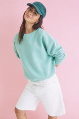 Womensecret Sweat-shirt molleton vert logo vert