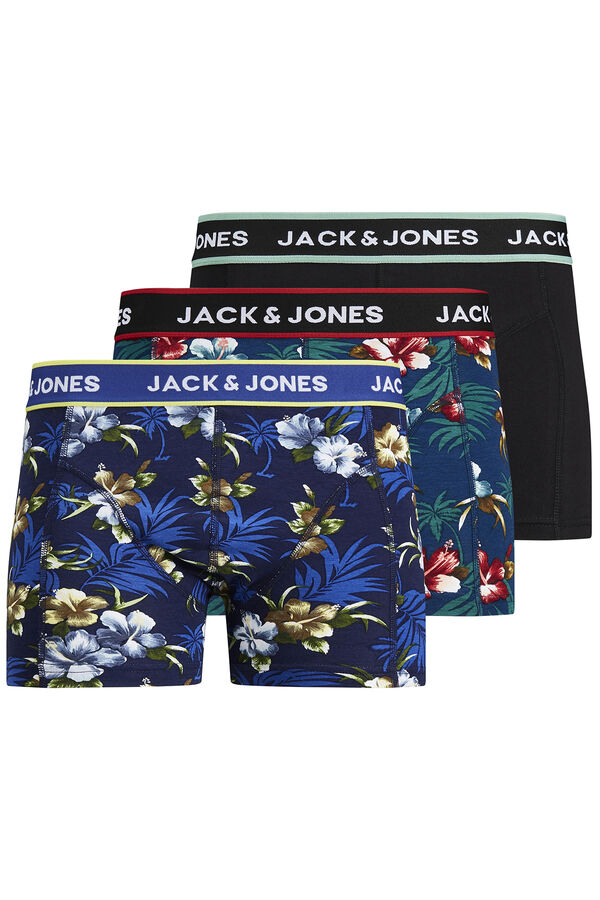 Womensecret Pack de 3 boxers estampado floral preto