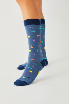 Calcetines altos combinados colores neón, Socks for men