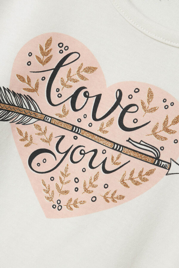 Name it Camiseta manga larga coraz&oacute;n ni&ntilde;a blanco