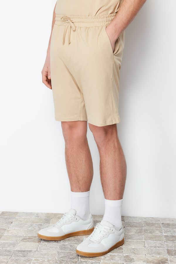 Trendyol Plain short pyjamas set brown