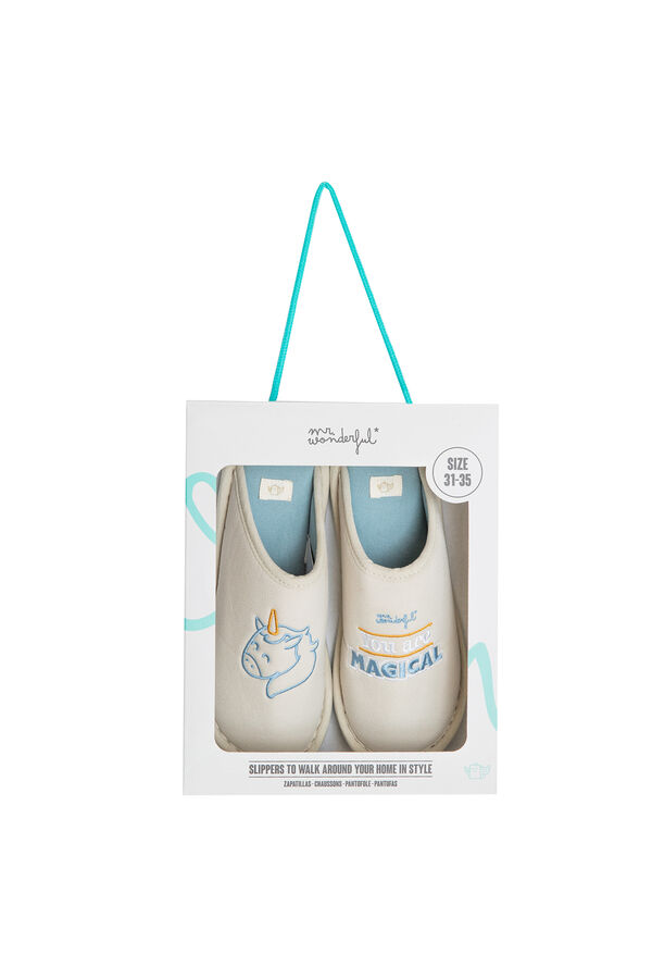 Mr. Wonderful Slippers size 31-35 Unicorn - You are magical printed