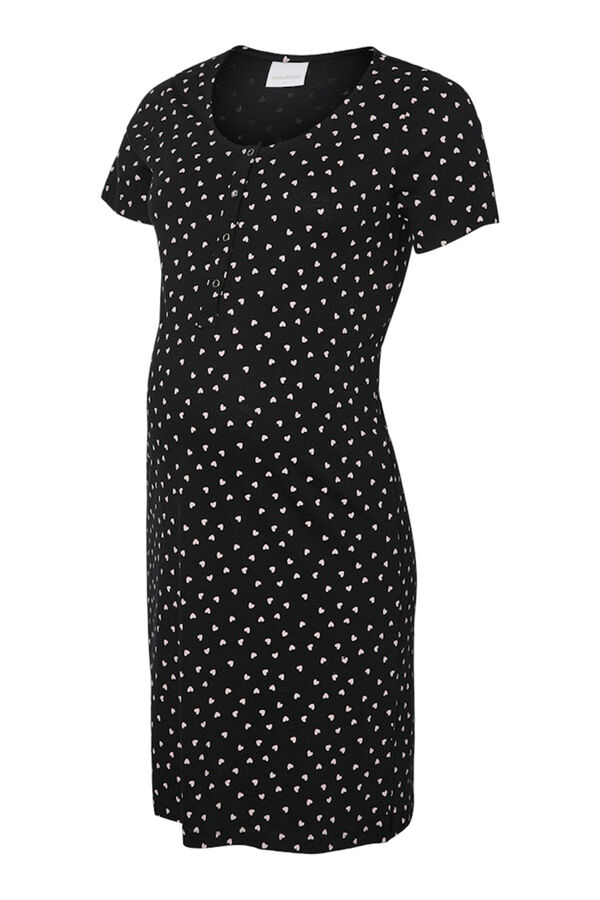 Mamalicious Camis&oacute;n de manga corta maternity y lactancia negro