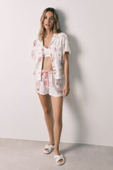 Women'secret Multicoloured print short classic pyjamas white