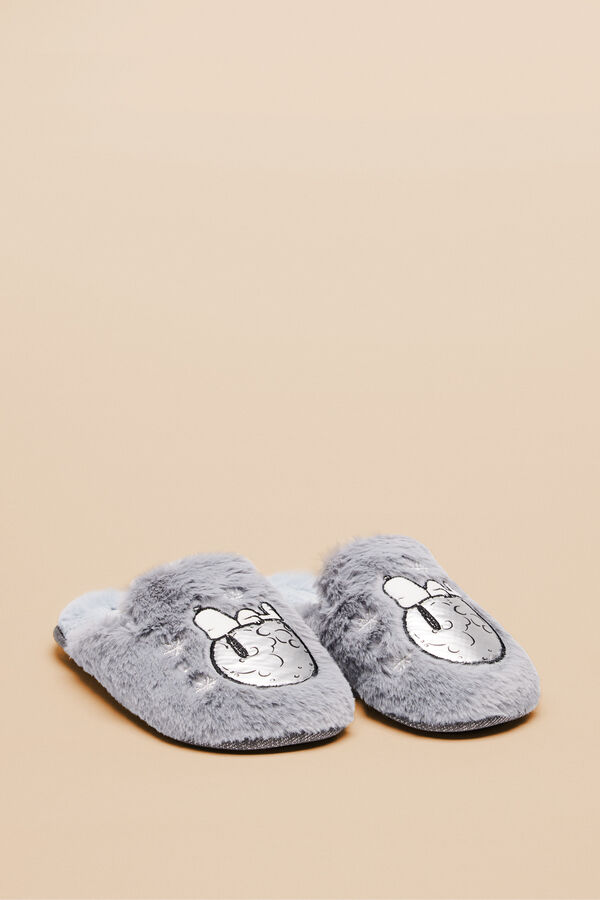 Womensecret Furry Snoopy slippers grey
