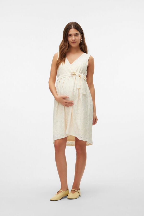 Womensecret Vestido corto maternity y lactancia  blanco