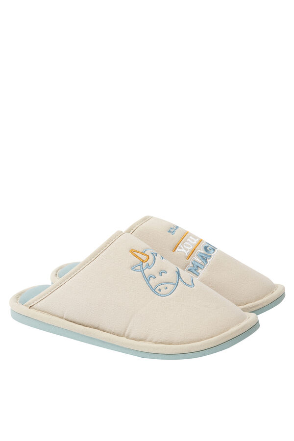 Mr. Wonderful Slippers size 31-35 Unicorn - You are magical printed