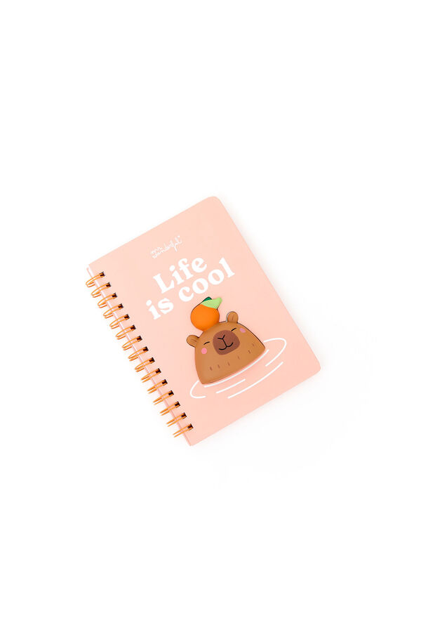 Mr. Wonderful Libreta A5 3D squishy capibara - Life is cool estampado